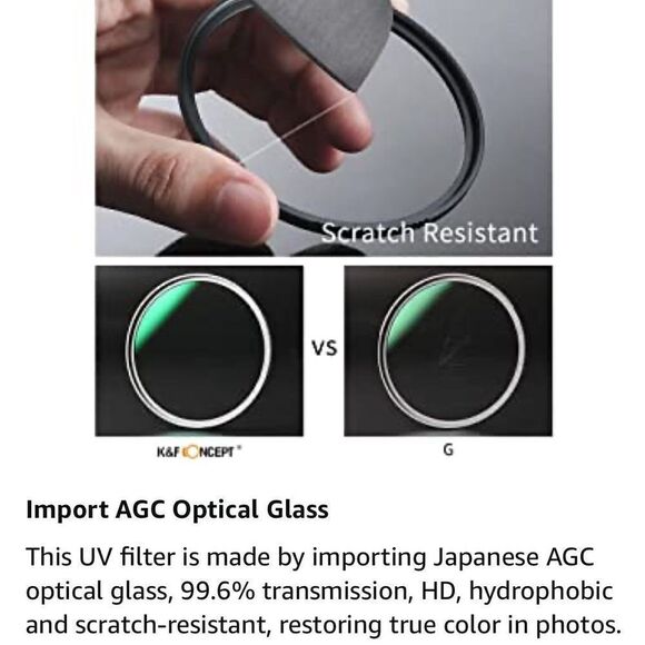 K&F Concept 37mm Camera Lens MC UV Protection Filter Ultra Slim UV Filter - Picture 9 of 16